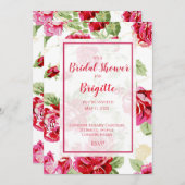 Rood roodroze vrijgezellenfeest voor klassiek afdr aankondiging (Voorkant / Achterkant)