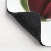 Rood roodventiel op wit muismat (Hoek)