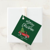 Rood Roodvrachtwagen voor kerstmis penseel Bedankjes Labels (In situ)