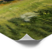 Rood-Roofed Barn in de Beelddruk Poster (Hoek)