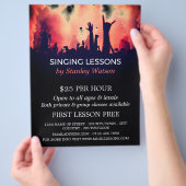 Rood-rookconcert kronkelen, vocalistische lessen flyer (Hand)