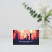 Rood rookconcert krotwD, professionele vocalist Visitekaartje (Staand voorkant)