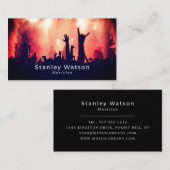 Rood rookconcert krotwD, professionele vocalist Visitekaartje (Voorkant / Achterkant)