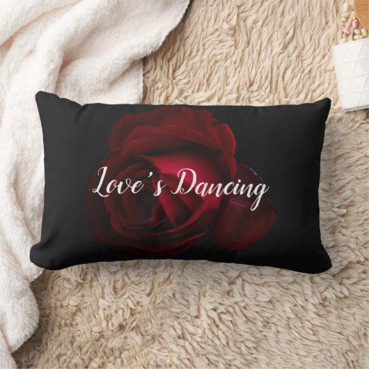 Rood, roos afdrukken kussen (Deken)