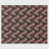  rood roos borduurpatroon cadeaupapier (Vlak)