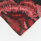  rood roos borduurpatroon fleece deken (Hoek)