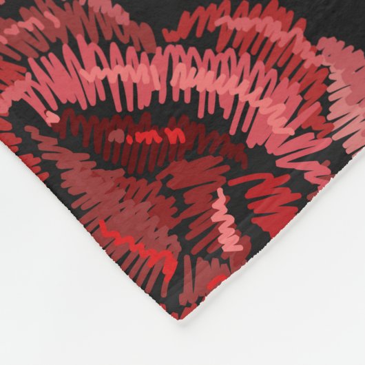  rood roos borduurpatroon fleece deken (Hoek)