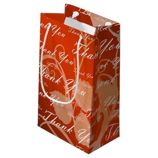 rood, roos, goud, zilver, bedankt + u, bloemen, kl klein cadeauzakje (Achterkant Gekanteld)