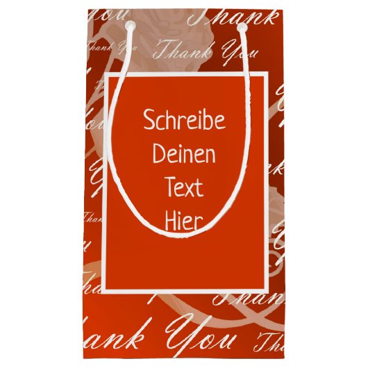 rood, roos, goud, zilver, bedankt + u, bloemen, kl klein cadeauzakje (Voorkant)