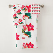 Rood Roos Rood Adenium Flower Summer Oasis Beach Bad Handdoek (Insitu)