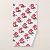 Rood Roos Rood Adenium Flower Summer Oasis Beach Bad Handdoek (Handdoek)