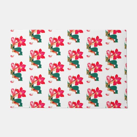 Rood Roos Rood Adenium Flower Summer Oasis Beach Deurmat (Voorkant)