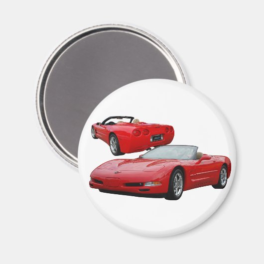 Rood rooster 2002 magneet (Voorkant / Achterkant)