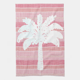 ROOD rooster met Palm Tree Theedoek