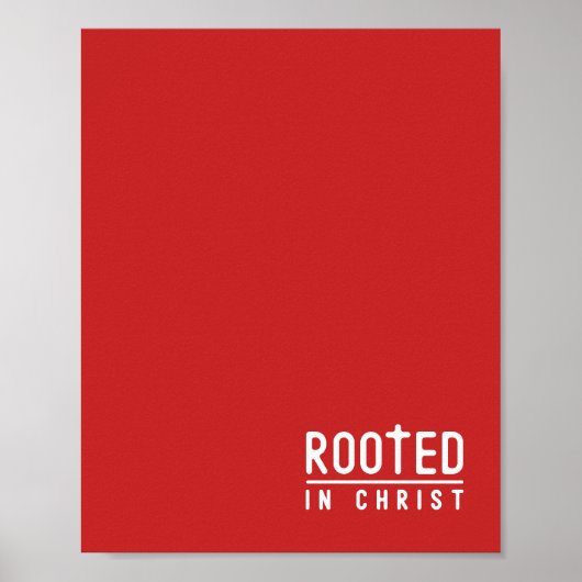 Rood Rooted Christelijk Faith Quote Poster (Voorkant)