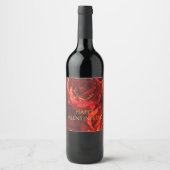 Rood Rose Bouquet etiket op fles (Voorkant)