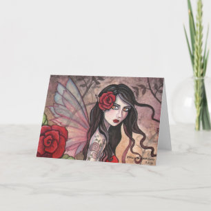 Rood Rose Fairy Wenskaart van Molly Harrison Kaart