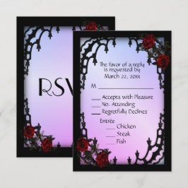 Rood Rose Gothic RSVP Paars Menu Keuze