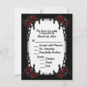 Rood Rose Gothic RSVP White Menu Choice (Voorkant)