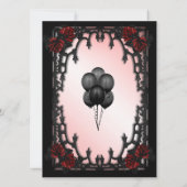 Rood Rose Gothic Sweet Sixteen Iron Gate Roze Kaart (Achterkant)