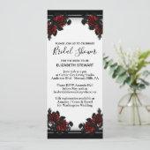 Rood Rose Gotisch Vrijgezellenfeest Wit Kaart (Staand voorkant)