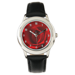 Rood Rose Grijs Vet Getallen WACNM Horloge