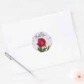 Rood Rose Marmer Modern Glam Vrijgezellenfeest Fav Ronde Sticker (Envelop)
