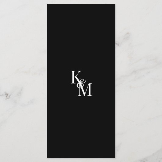 Rood Rose Mooi Wit Kant Bruiloft Menu (Achterkant)