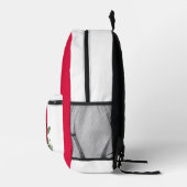 Rood Rose olieverfschilderij - liefdesbericht Bedrukte Rugzak (Rechts)