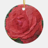 Rood Rose Pencil Art Flower Ornament (Voorkant)