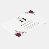 Rood Rose Trouwtafel Nummer Gastenboek (Hoek)