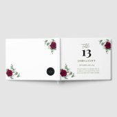 Rood Rose Trouwtafel Nummer Gastenboek (Volledig)
