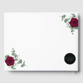 Rood Rose Trouwtafel Nummer Gastenboek (Achterkant)