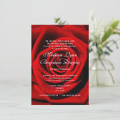 Rood Rose Valentijnsdag Wedding Invitations Kaart (Staand voorkant)