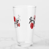Rood Rose & Wijnglas Glas (Rechts)