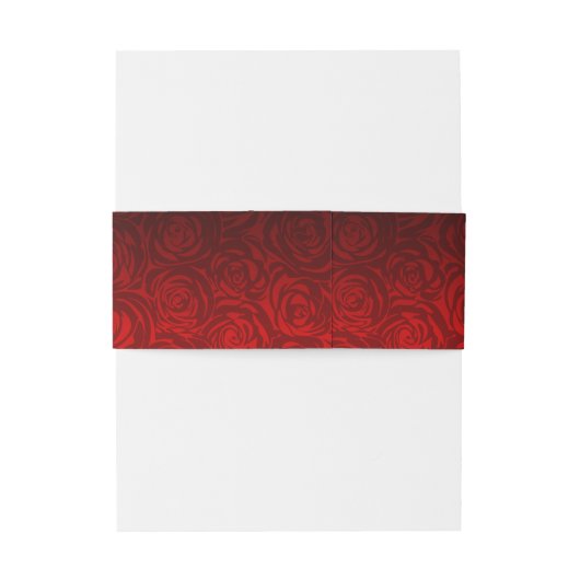  Rood Rose Zwart Goud Elegant Quinceanera Uitnodigingen Wikkel (Achterkant Voorbeeld)