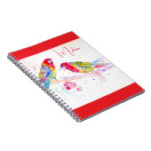 Rood rosella Parrot Waterverf Notitieboek schilder (Rechterzijde)