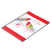 Rood rosella Parrot Waterverf Notitieboek schilder (Linkerzijde)