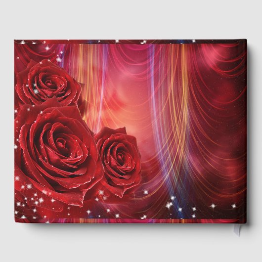 Rood Roses Wedding Guest Book Gastenboek (Achterkant)