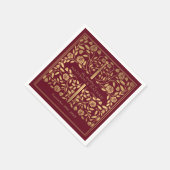 Rood Royal middeleeuws goud zwaard bruiloft Servet (Hoek)