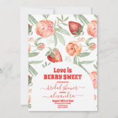 Rood Roze Aardbeien Berry Vrijgezellenfeest Kaart (Voorkant)