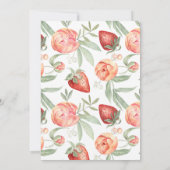 Rood Roze Aardbeien Berry Vrijgezellenfeest Kaart (Achterkant)