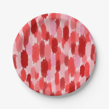 Rood Roze Abstract penseelstreken Patroon