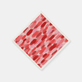 Rood Roze Abstract penseelstreken Patroon Servet (Hoek)
