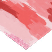 Rood Roze Abstract penseelstreken Patroon Tafelkleed (Gekanteld)
