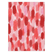 Rood Roze Abstract penseelstreken Patroon Tafelkleed (Voorkant)