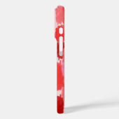 Rood Roze Abstracte penseelstreken Patroon Monogra Case-Mate iPhone Case (Achterkant / Links)