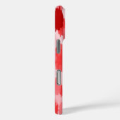 Rood Roze Abstracte penseelstreken Patroon Monogra Case-Mate iPhone Case (Achterkant / Rechts)