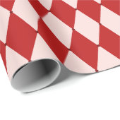 Rood & Roze Argyle Feestelijke Moderne Kerst Cadeaupapier (Rol Hoek)