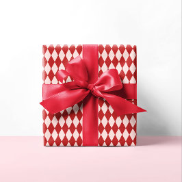 Rood & Roze Argyle Feestelijke Moderne Kerst Cadeaupapier